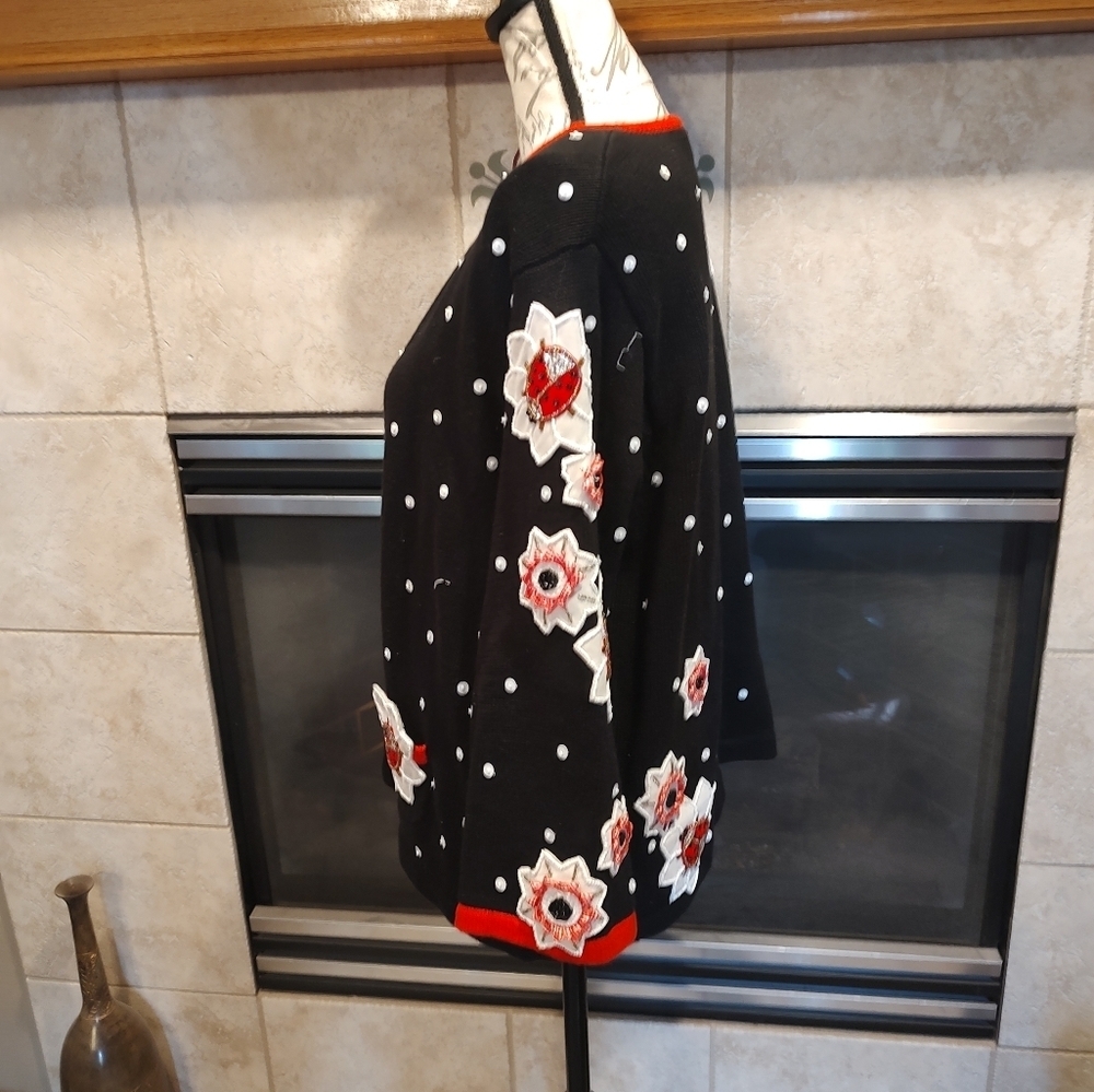 Philip & Jane Gordon Large Ladybug Zipper Up Sweater! RARE! - Picture 7 of 11